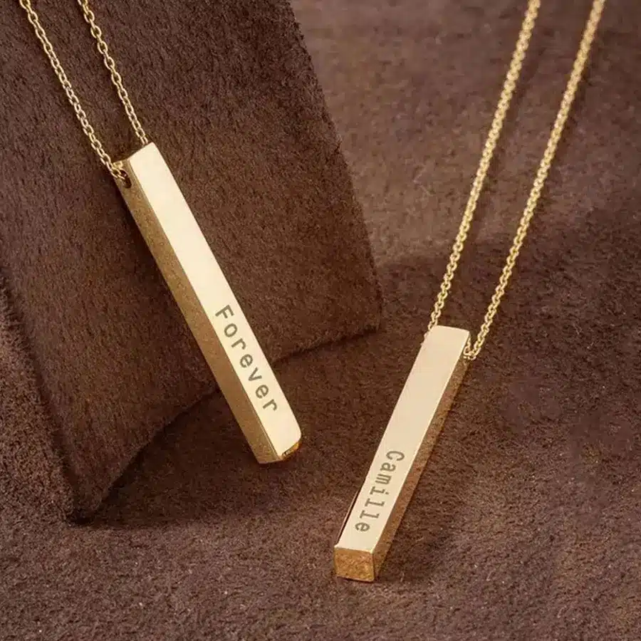 قلادة ذهبية مميزة - عبارة و شعار من اختيارك 7 BG002