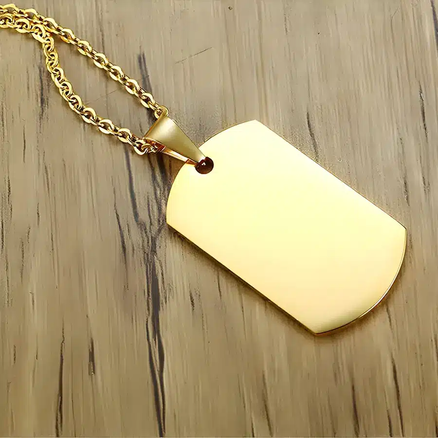 قلادة ذهبية مميزة - صورة و كتابة من اختيارك 7 G003