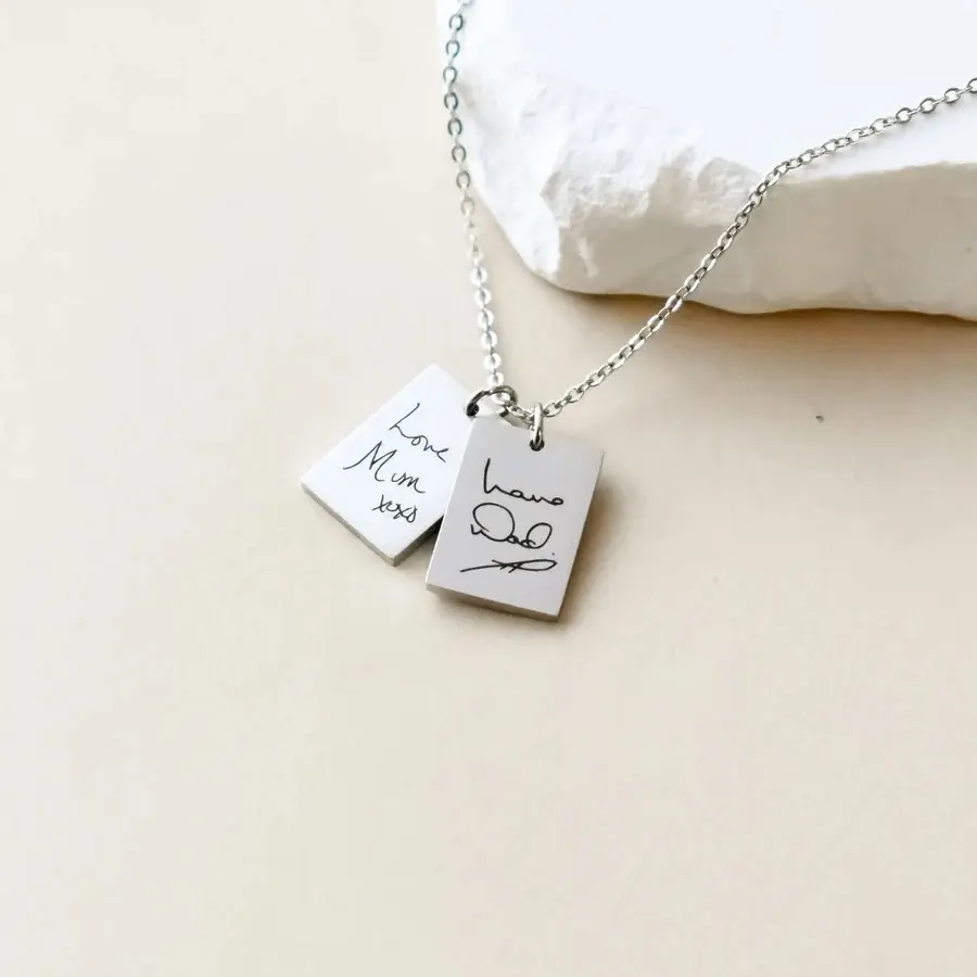 قلادة فضية مميزة من تصميمك 5 RS001