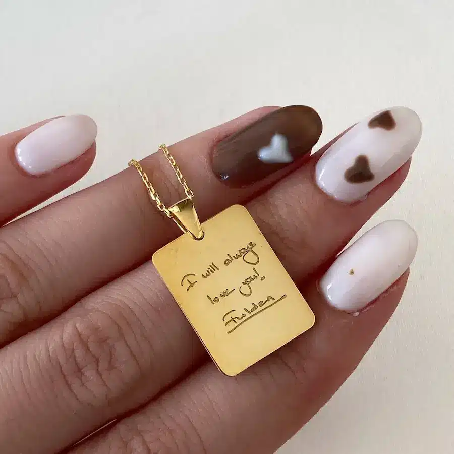 قلادة ذهبية مميزة من تصميمك 6 SG002