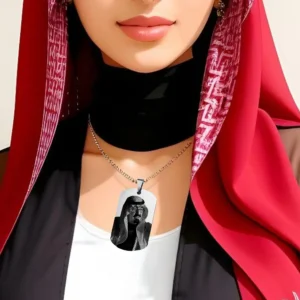 قلادة فضية مميزة - صورة و كتابة من اختيارك