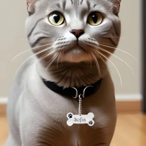 تعليقة فضية مميزة لحيوانك الأليف من تصميمك