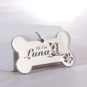 تعليقة فضية مميزة لحيوانك الأليف من تصميمك