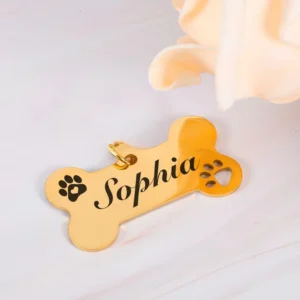 تعليقة ذهبية مميزة لحيوانك الأليف من تصميمك